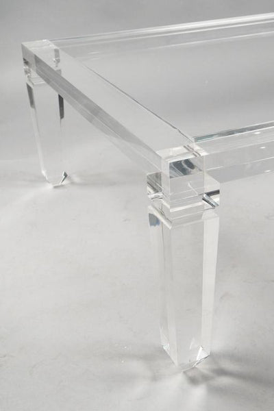 60" Palm Beach Lucite Coffee Table