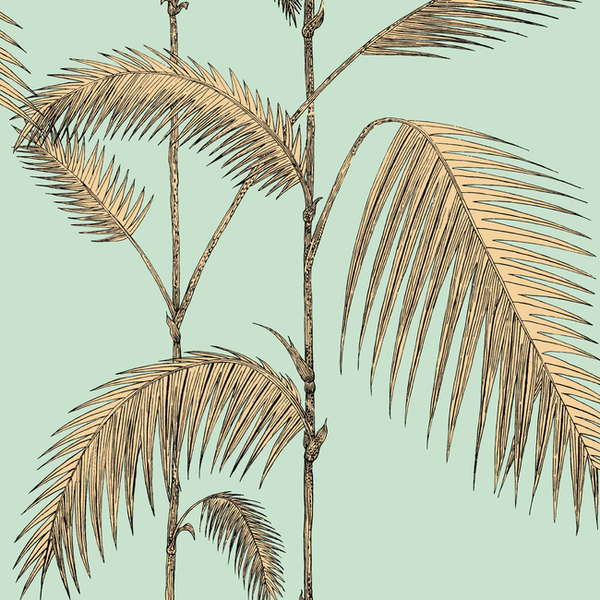 Palm Leaves - Mint/Yellow
