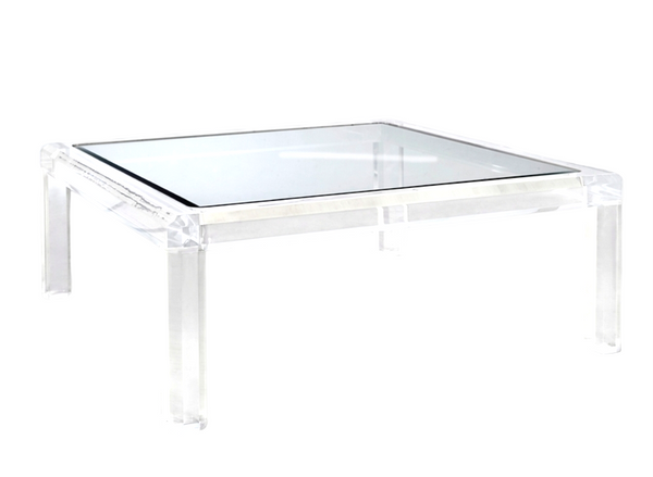 Lucite Parsons Cocktail Table - Choice of Size
