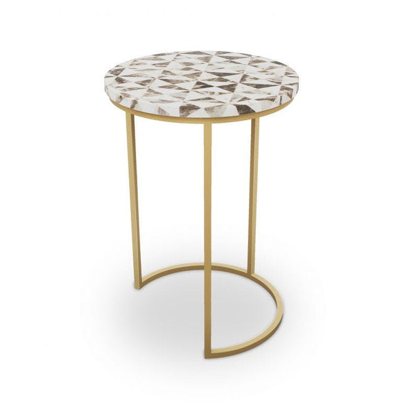 Pavonia Table - Choice of Base - Brass or Nickel