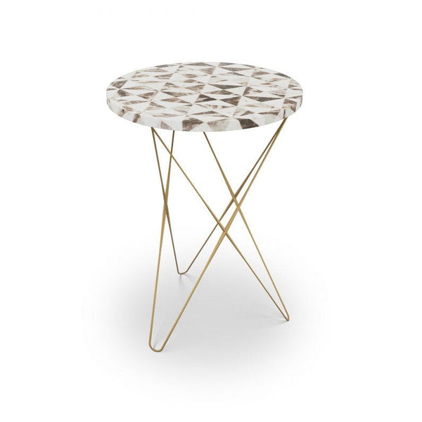 Pavonia Table - Choice of Base - Brass or Nickel