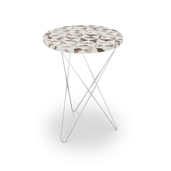 Pavonia Table - Choice of Base - Brass or Nickel