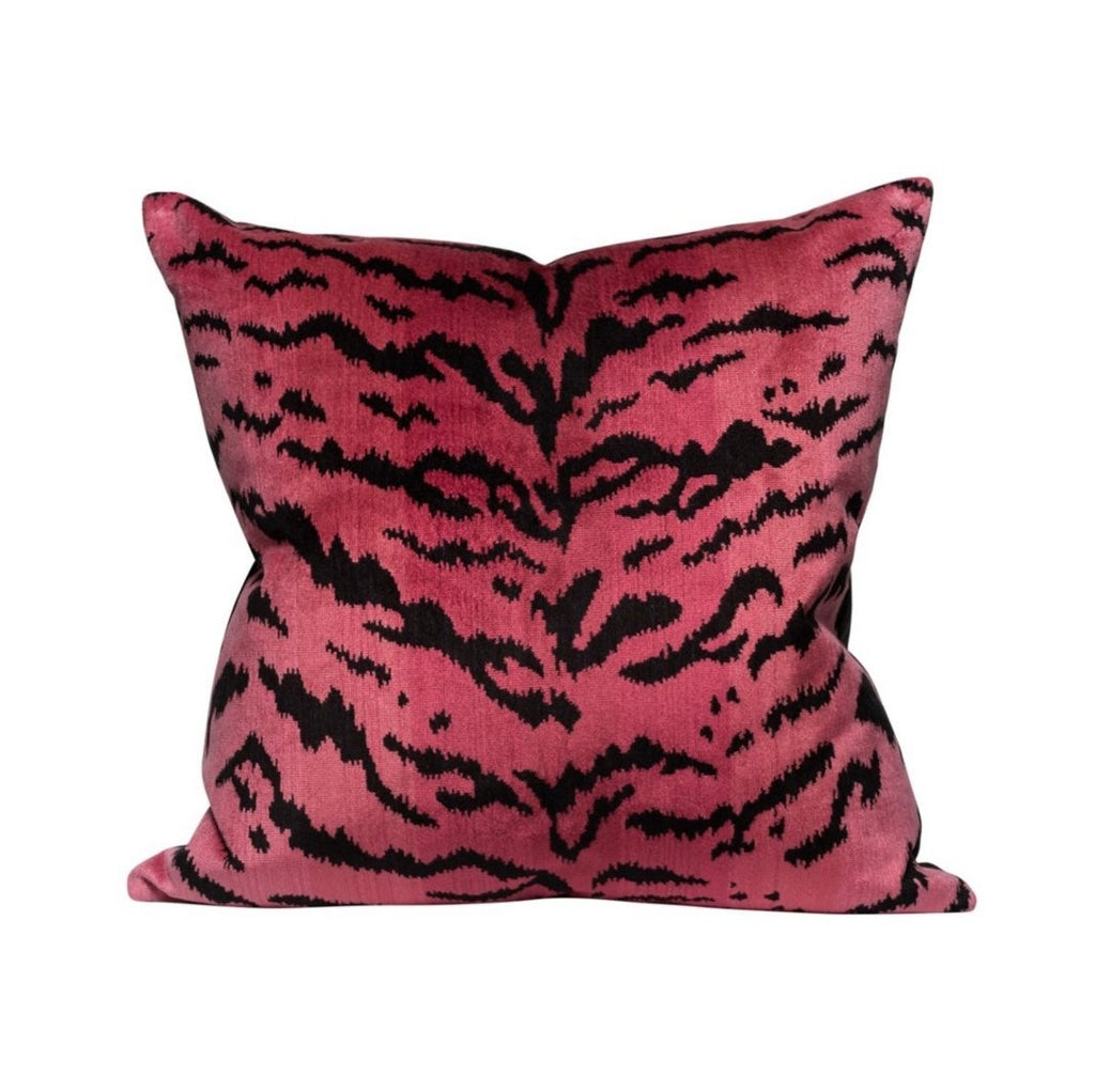 Tigre Pillow - Red & Black Velvet