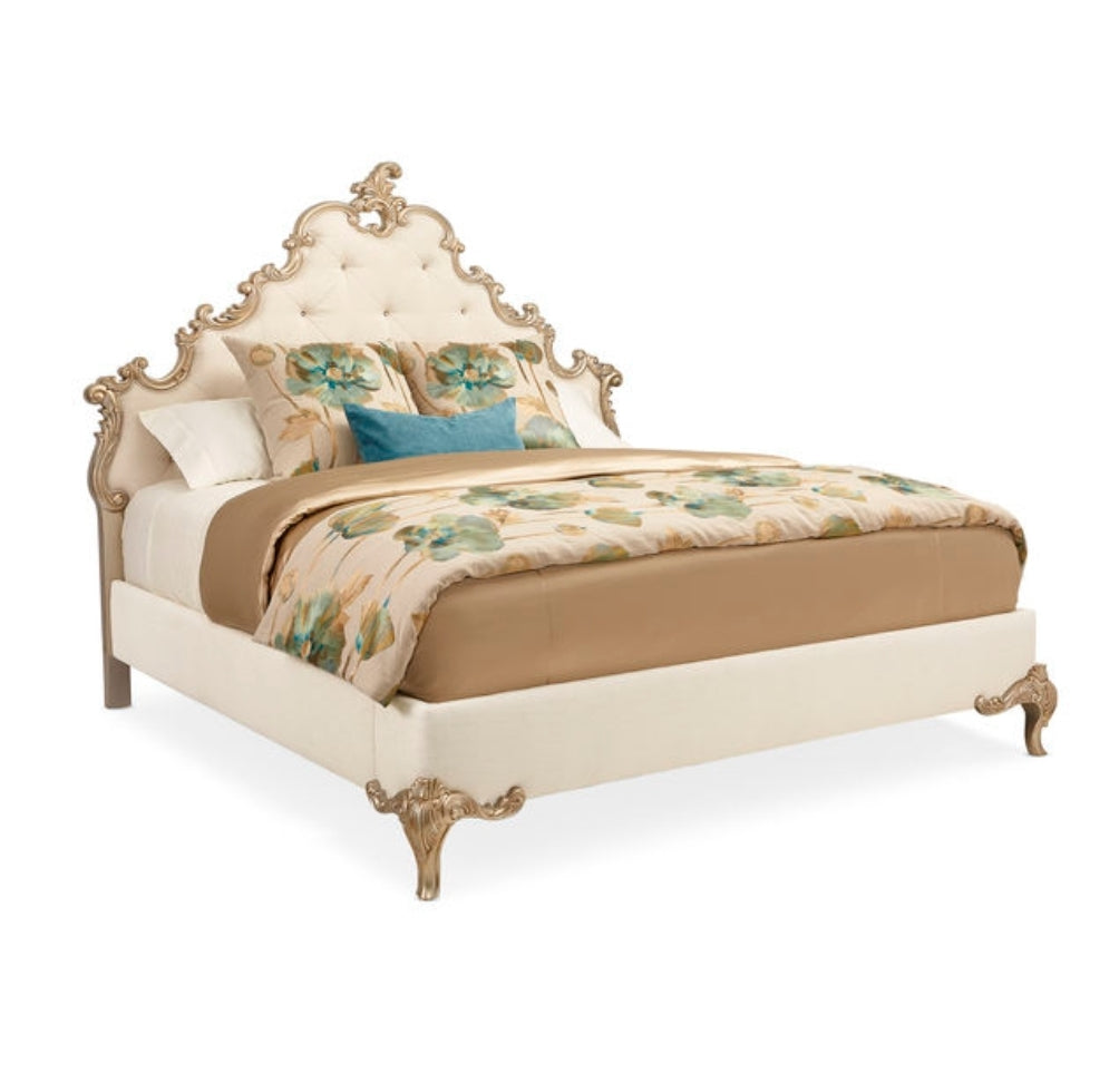 Baroque style bed Fontainebleau king Bed by Caracole