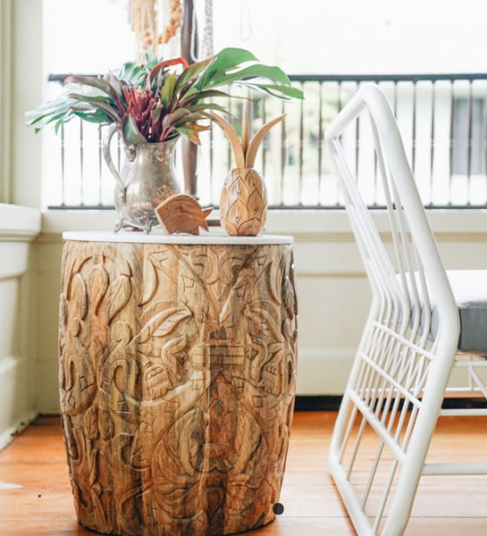 Sydney Mod Pomegranates Side Table in Natural