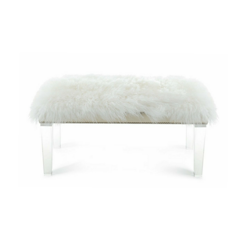 Mongolian Sheepskin Bench - Thumbnail 2