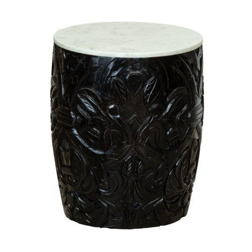 Sydney Mod Pomegranates Side Table in black