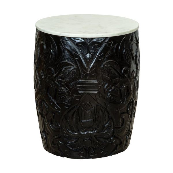 Sydney Mod Pomegranates Side Table in black