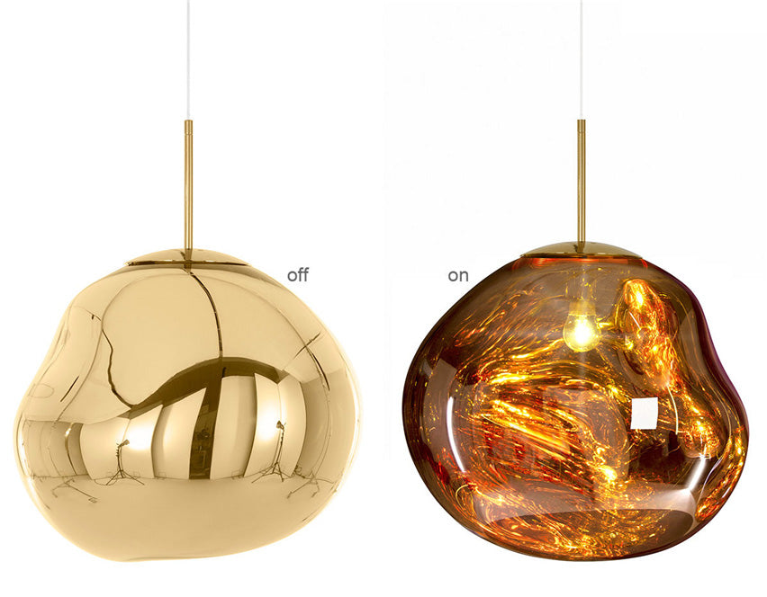 Tom Dixon Style Melt Pendant Silver Gold Copper Choice of Size