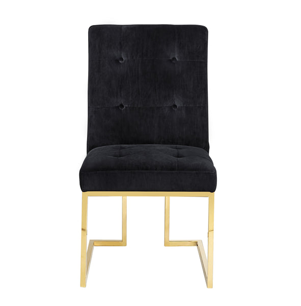 Black velvet dining chair by luxe furniture in west palm beach