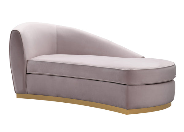 Blush Velvet Chaise