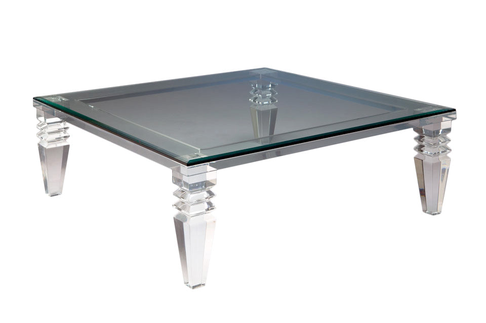 square lucite coffee table