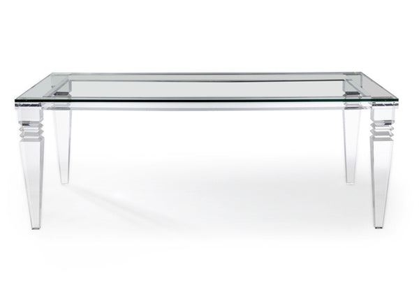 lucite dining table by luxe furniture