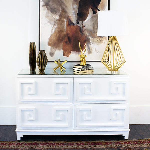 Greek Drawer Greek Key Dresser – Luxe Furniture Inc