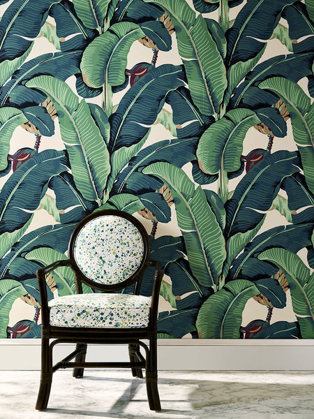 Hinson Palm Wallpaper for Scalamandre Beverly Hills Hotel Palm Print