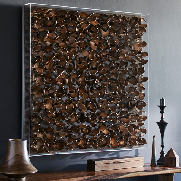 Palecek adrift coco wall decor antique gold 1941-53