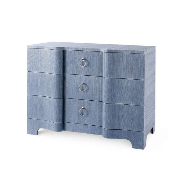 Bardot Large 3 Drawer Dresser - Navy Blue