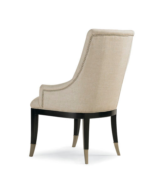Upholstered dining chair with nailheads luxe furniture palm beach
