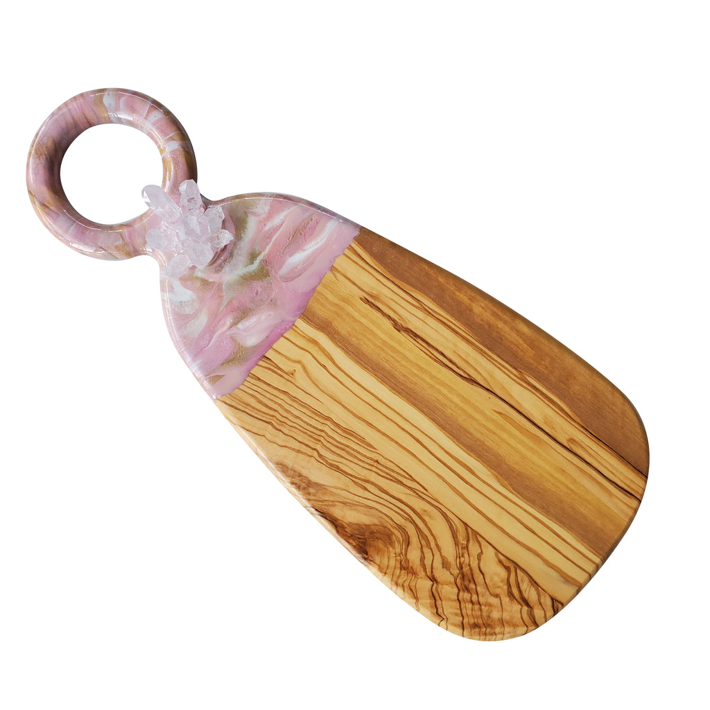 Resin Charcuterie Board - Blush Pink & Gold