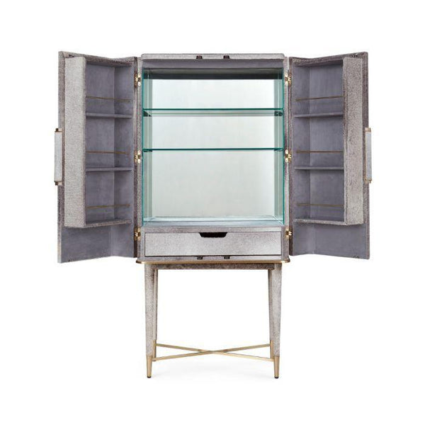 Florian Tall Bar Cabinet - Gray