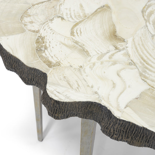 Chloe Fossilized Clam Console Table