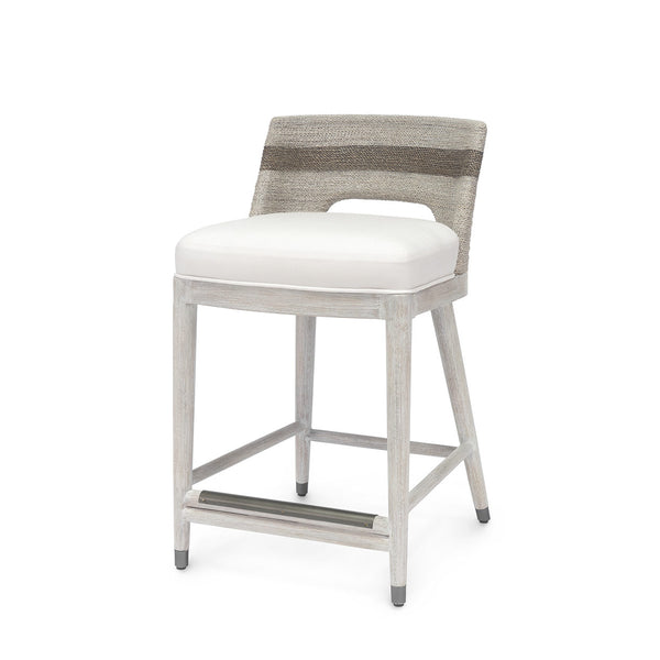 Fritz Rope 24" Counter Stool Fog White