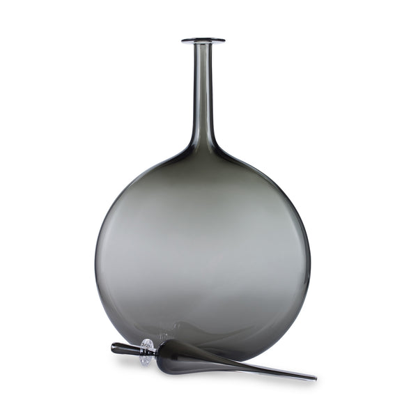 Joe Cariati Gray Flat Flask Decanter