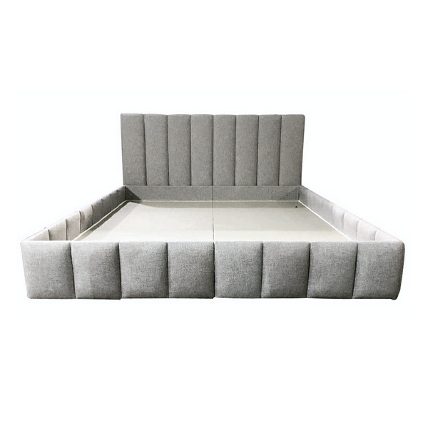 72" High Channel Tufted Upholstered Bed - Choice of Size and Fabric