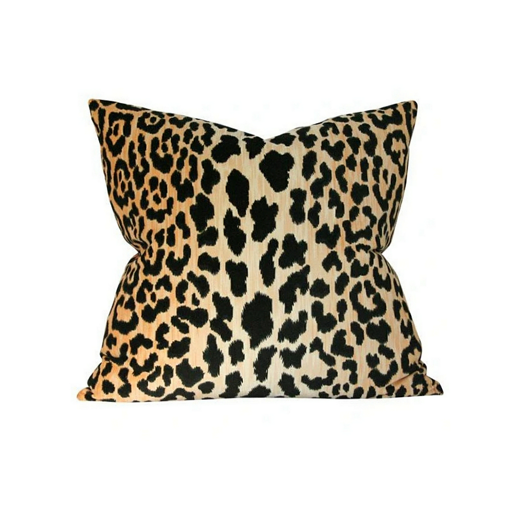 Animal print leopard and jaguar serrengeti throw pillow luxefurniture.net