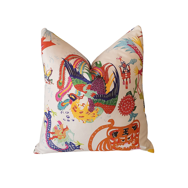 Mandarin Brights Chinoiserie Throw Pillow