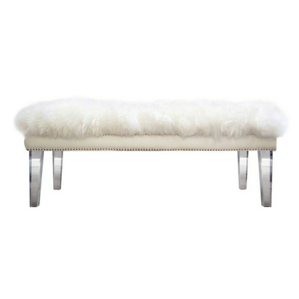 Sheepskin Bench - 60" - Choice of Color
