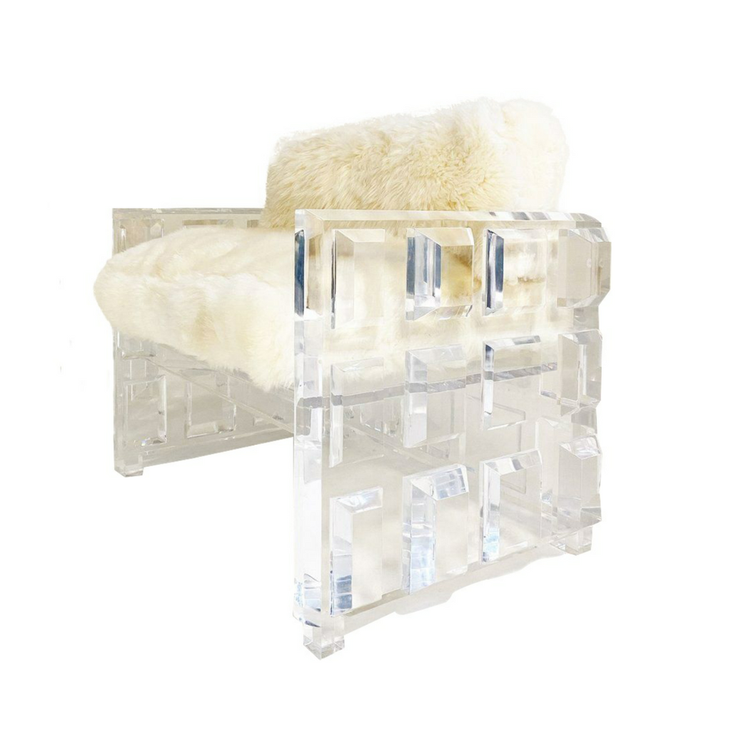 Cubed Crazy Lucite Chair