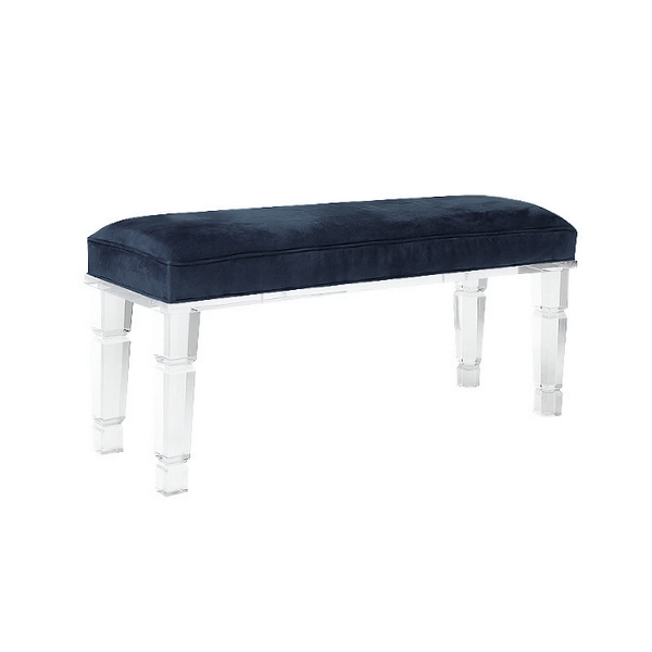 Palm Beach Lucite Bench - Choice of Fabric