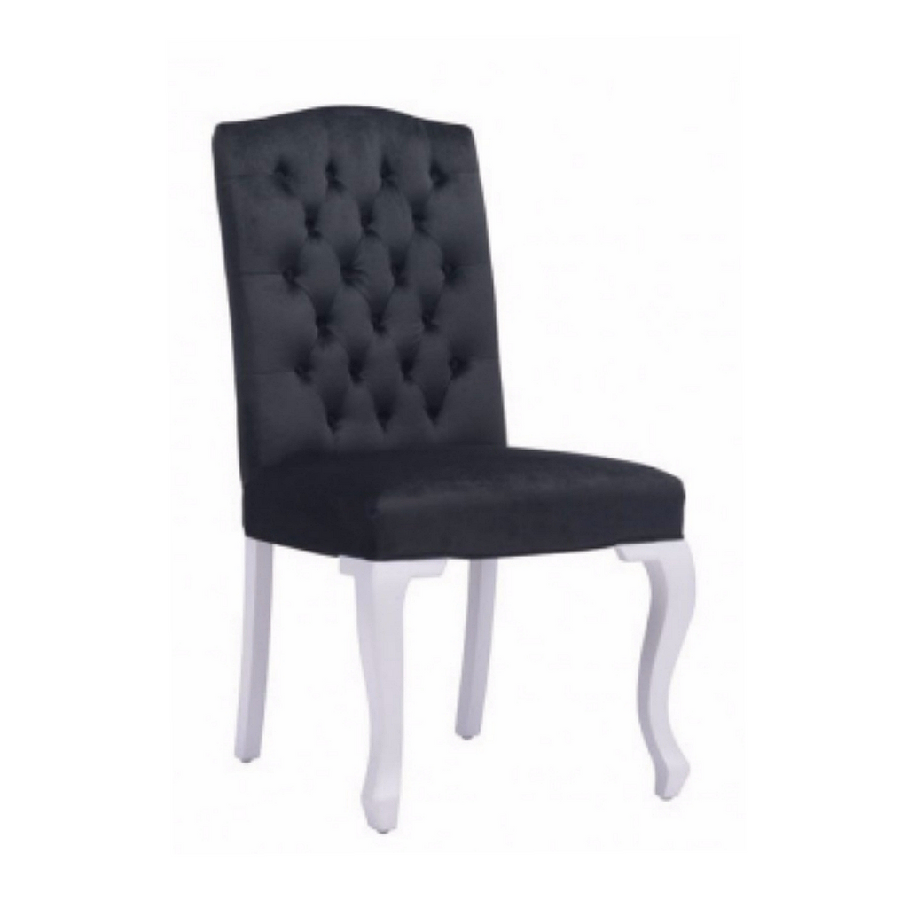 Velvet Side Chair - Black