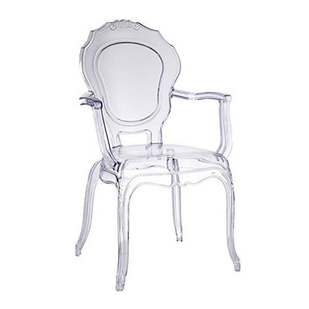 Traditional acrylic arm chair luxe furniture