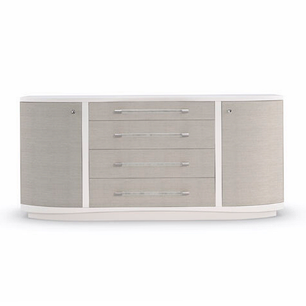 Clear to me grasscloth covered dresser by caracole at luxe furniture palm beach