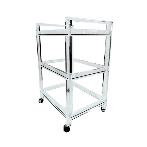 Luxe Lucite Bar Cart