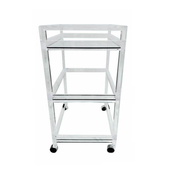 Luxe Lucite Bar Cart