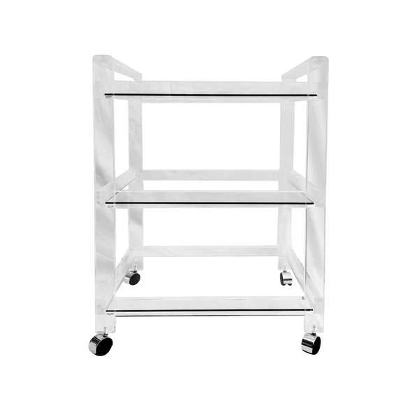 Luxe Lucite Bar Cart