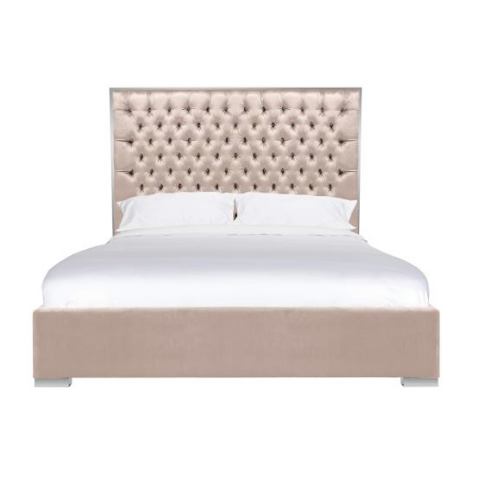 Chesterfield Upholstered Bed - Pearl