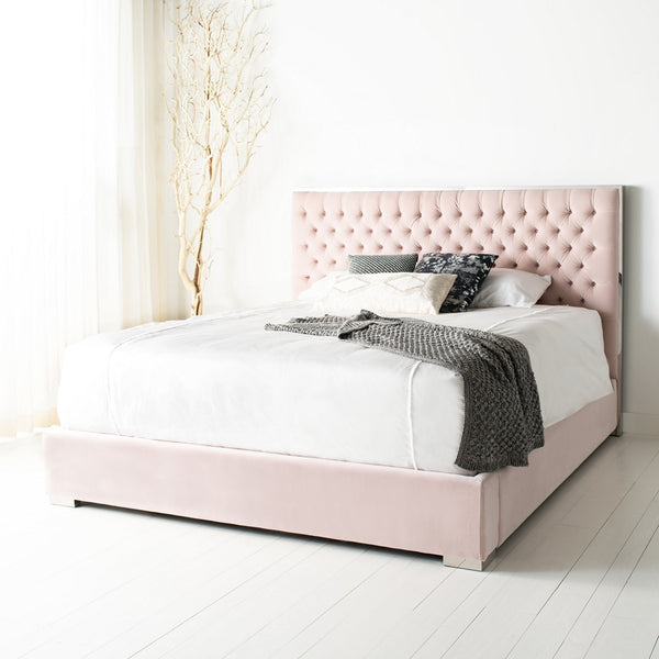 Chesterfield Upholstered Bed - Rose
