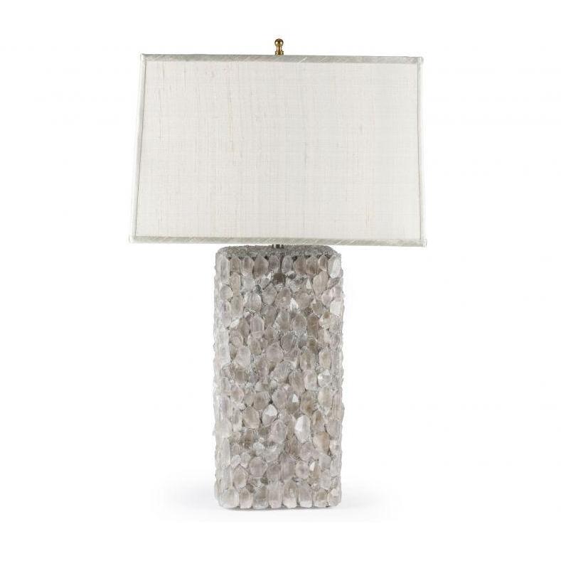 Electra Grey Quartz Crystal Table Lamp