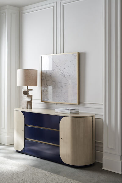 Da vita dresser by caracole modern navy blue and silver