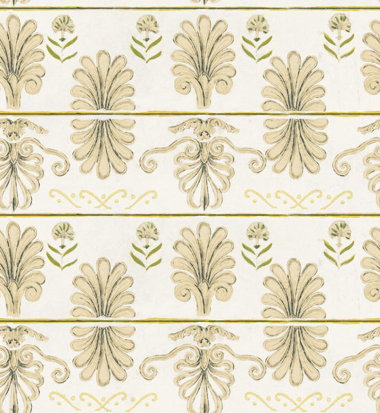 MYKONOS VILLA MOTIF Taupe Wallpaper