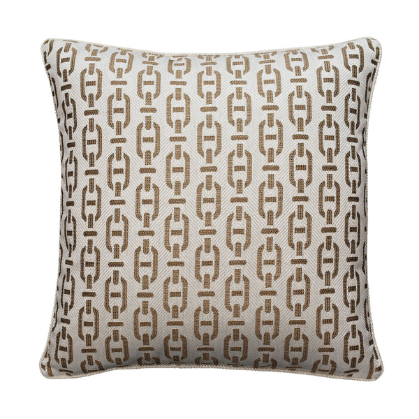 Tan Burlington Chain Link Pillow