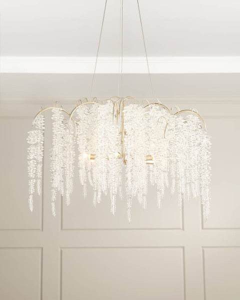 John richard cascading crystal 6 light chandelier