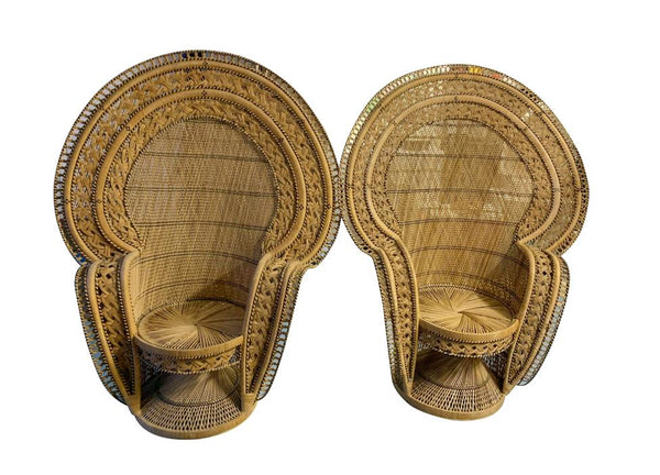 Mid Century Modern Iconic Emmanuelle Grand Cobra Peacock Chair
- Pair