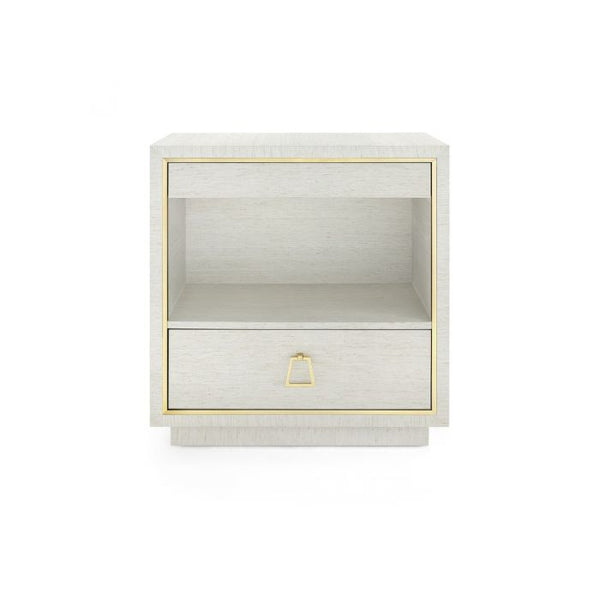 Parker 2 Drawer Side Table - Silver