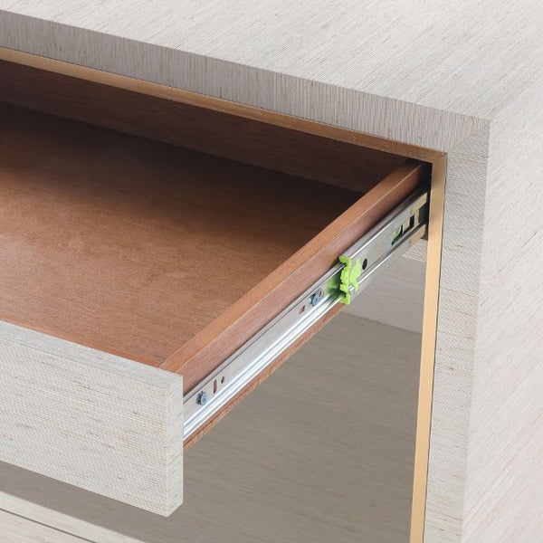 Parker 2 Drawer Side Table - Silver