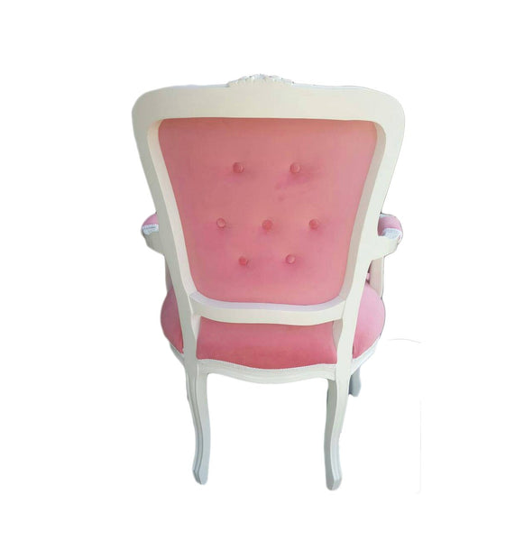 pink white chair